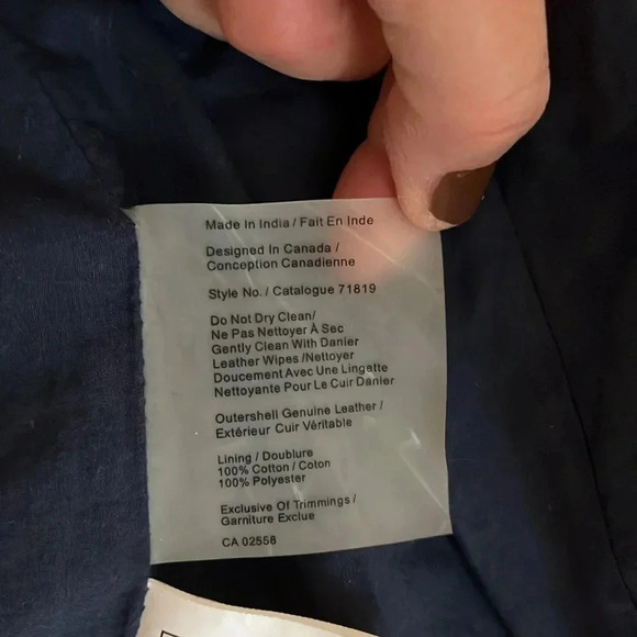 DANIER Taupe Brown Genuine Leather Moto Jacket Like New, Size S - Picture 12 of 13